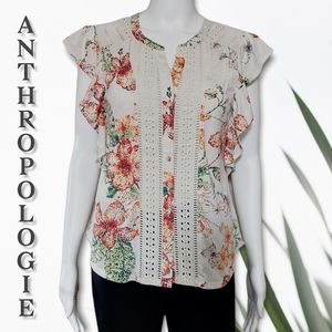Anthropologie Maeve Floral top size S NEW